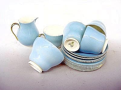 A Wedgwood bone china part tea service, decorated sold by Fieldings Auctioneers Limited, lot 97 — auction record photograph