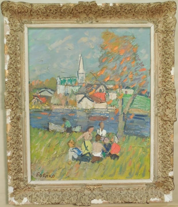 Josef Foshko Oil on Canvas Painting sold by Greenwich Auction, lot 243 — auction record photograph
