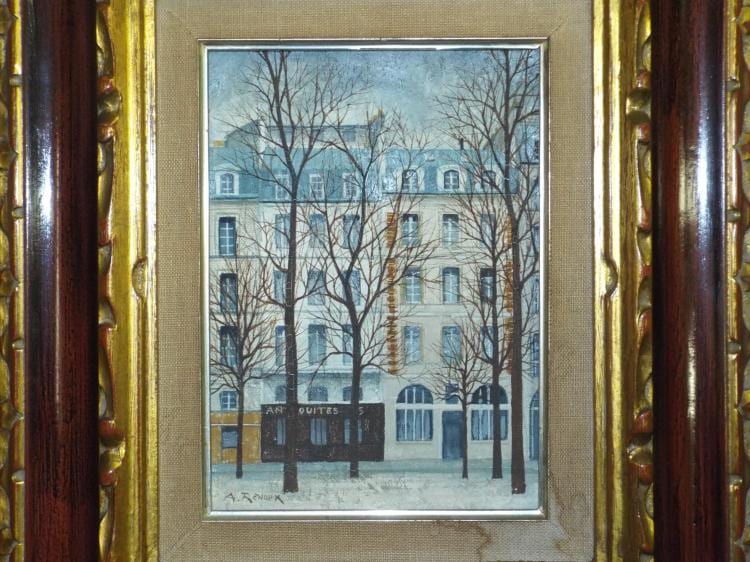 Andre Renoux, Oil on Canvas Paris Street Scene sold by Weiss Auctions, lot 470 — auction record photograph