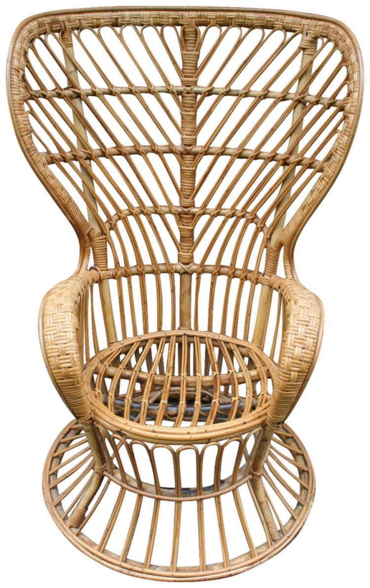 Italian "Conte Biancamano" Wicker Chair, After the design by Gio Ponti (1891-1979) ca. 1950, Vittorio Bonacina & C., Como sold by Lofty, lot 501 — auction record photograph