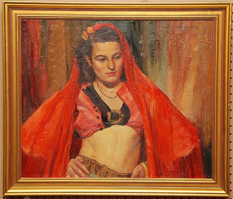 Mark Allen Coomer comparable auction result: mark allen coomer american 1914 2004 the dancer oil on panel 24 x 20 signed upper right framed