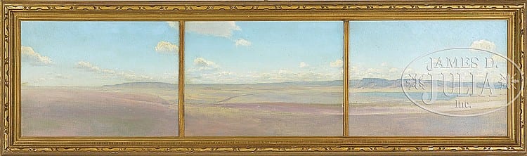 James Perry Wilson comparable auction result: james perry wilson american 1889 1976 panoramic landscape of the west