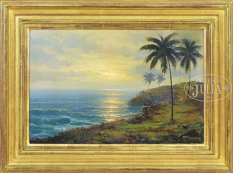 Guillermo Gomez Mayorga comparable auction result: guillermo gomez mayorga mexican 1887 1962 atardecer costero
