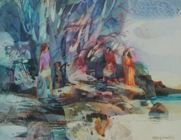 ROBERT E. WOOD WATERCOLOR PAINTING sold by Burchard Galleries Inc, lot 1246 — auction record photograph
