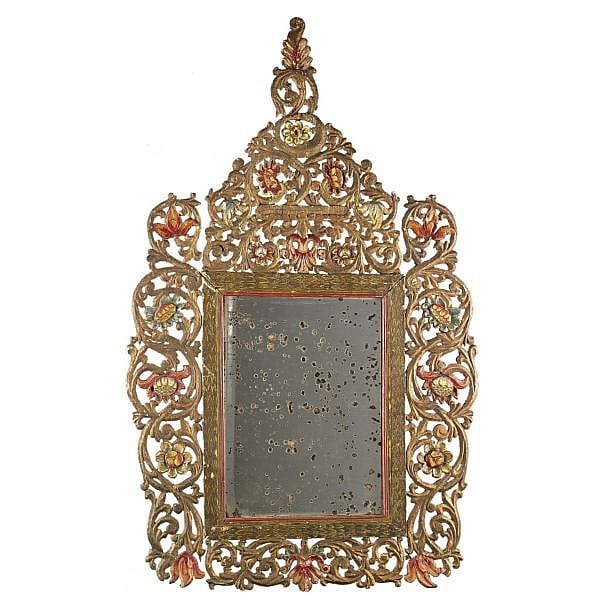 An Ottoman giltwood mirror, Erdine, Turkey, 18th century sold by Sotheby's, lot 312 — auction record photograph