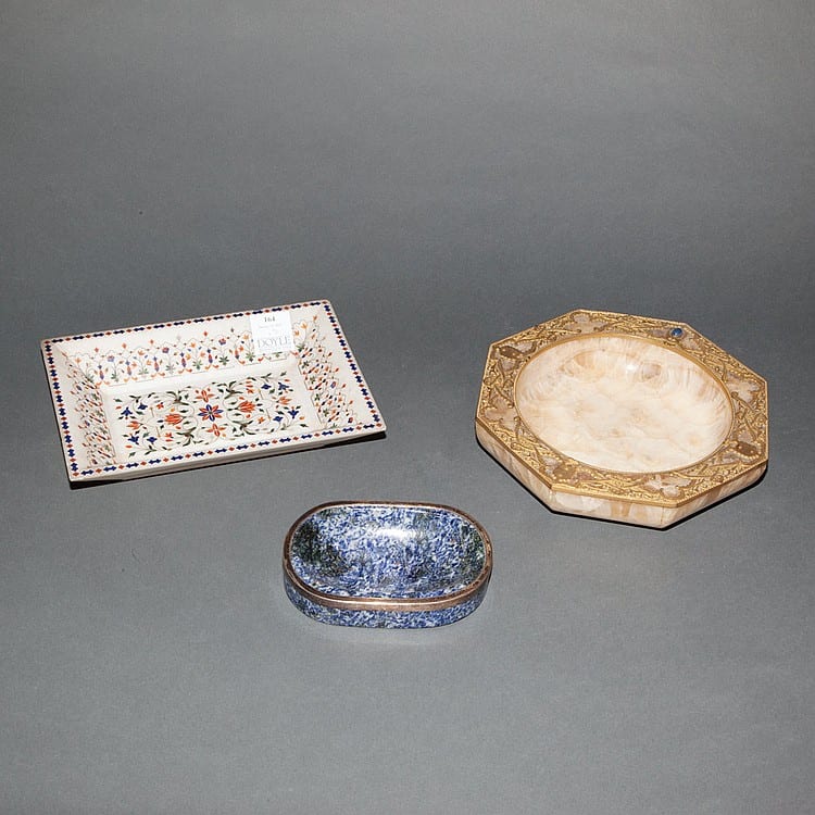 Group of Three Hardstone Bowls sold by DOYLE Auctioneers & Appraisers, lot 164 — auction record photograph