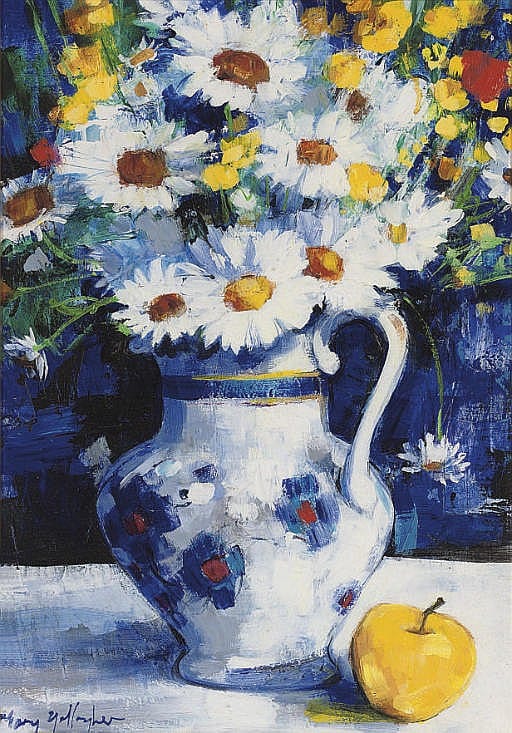 Mary Gallagher comparable auction result: still life with daisies