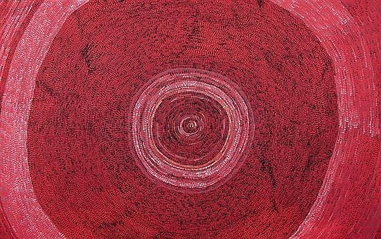 Sabrina Robertson Nungala comparable auction result: sabrina robertson nungala mina mina sunset acrylic on linen