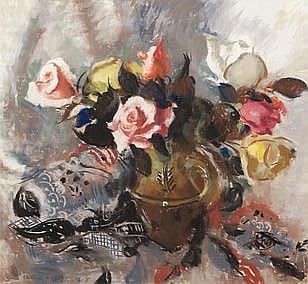lena alexander british 1899 1983 still life with roses · Bonhams · 2013-10-17 Lena Alexander comparable auction result: lena alexander british 1899 1983 still life with roses