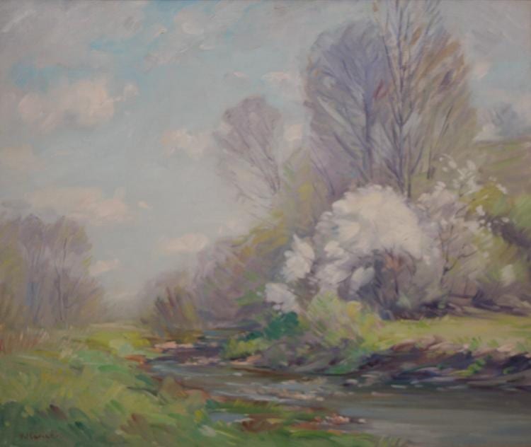 Varaldo J. Cariani comparable auction result: v j cariani plum blossom time