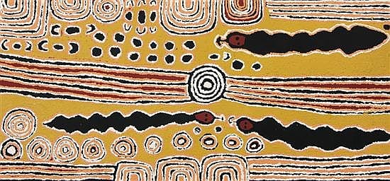Ruby Daniels Nangala comparable auction result: ruby daniels nangala my mother s story acrylic on linen