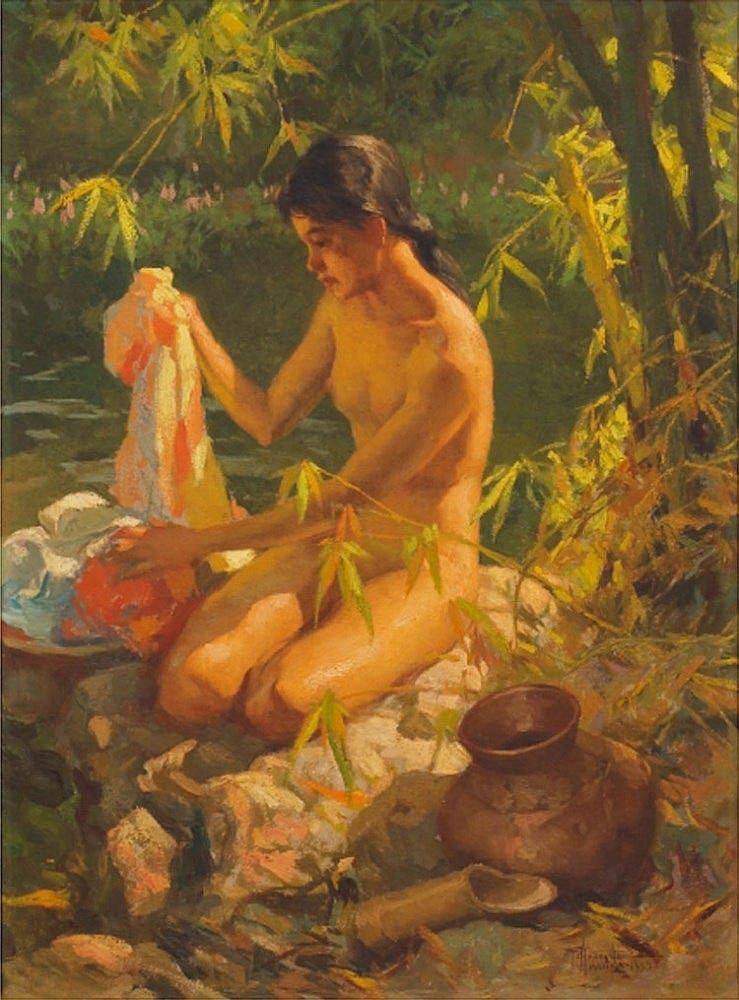 Fernando Amorsolo (1892 - 1972) Lavandera comparable sale