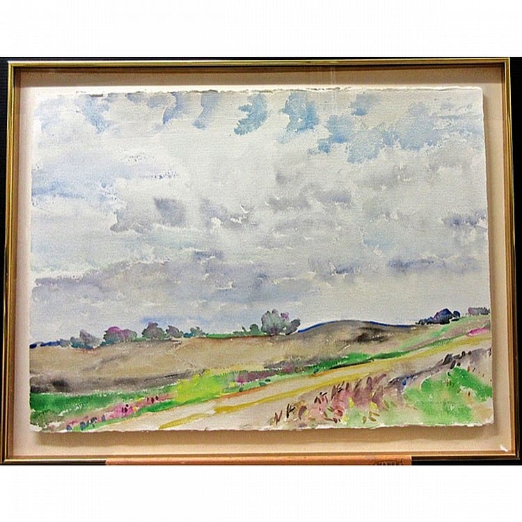 Dorothy Elsie Knowles comparable auction result: dorothy elsie knowles canadian 1927 landscape with country road watercolour signed and dated 80 lower right sheet 22 x 30 55 9 x 76 2 cm