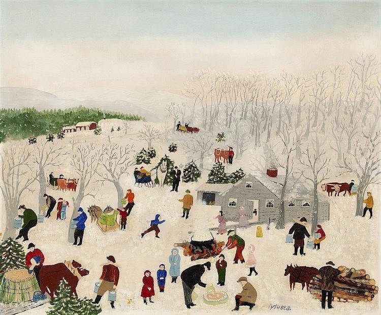 Anna Mary Robertson Moses, Sugaring Off, Maple comparable sale
