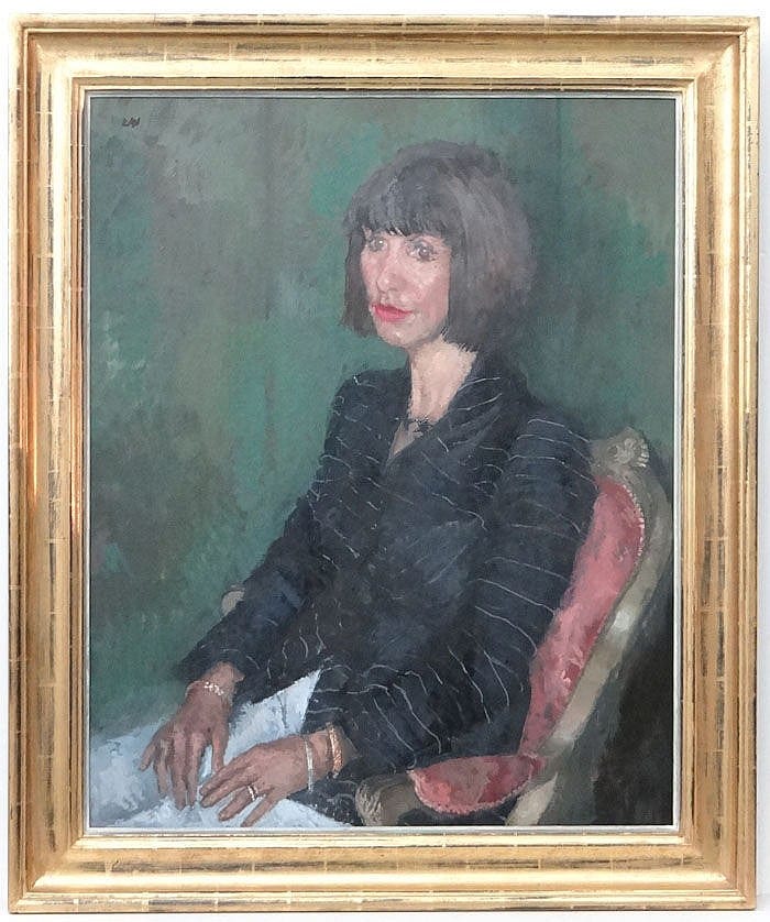 Peter Kuhfeld comparable auction result: peter kuhfeld 1952 oil on canvas portrait of gloria budd initialled kw upper