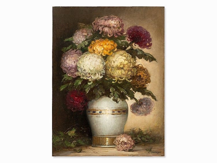 Claus Clausmeyer comparable auction result: klaus clausmeyer 1887 1968 still life of dahlias c 1930