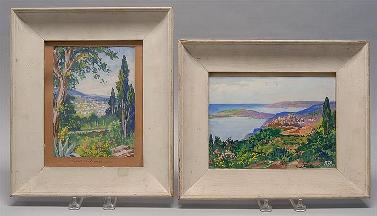 A. Meyer comparable auction result: a meyer 20th century two french landscapes watercolor and gouaches on paper framed