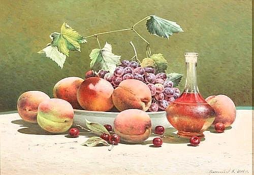 Vasily Gribennikov comparable auction result: vasily gribennikov russian b1951 still life