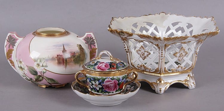 Three Pieces of Estate Porcelain Including Georges Jones sold by Locati LLC, lot 215147 — auction record photograph
