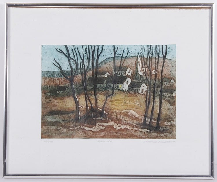 Lawrence E. Glasson comparable auction result: lawrence e glasson american 1931 2007 color etching