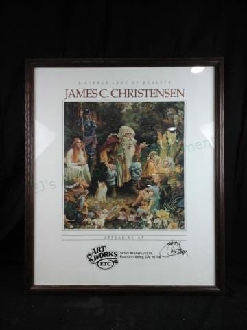 signed james c christensen lithograph · EJ'S Auction & Appraisal · 2015-02-07 James C Christensen comparable auction result: signed james c christensen lithograph