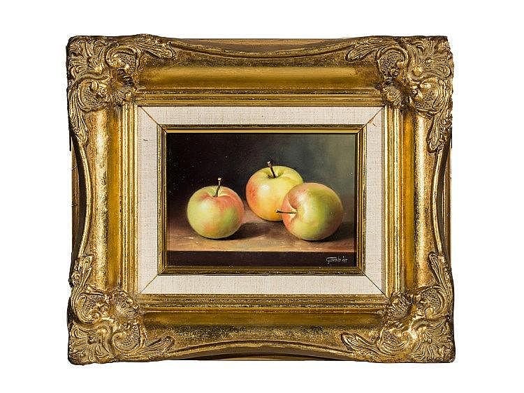 Andras Gombar comparable auction result: andras gombar n en 1946 nature morte aux pommes