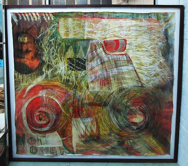 Juan Roldan comparable auction result: juan roldan untitled mixed media 184cm x 170cm framed