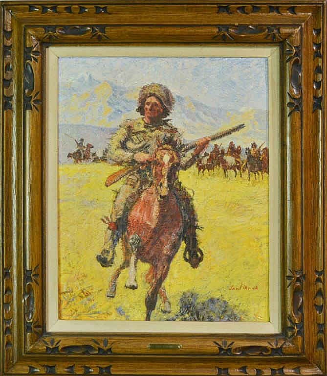 leal mack 1892 1962 the vidette oil painting · J Levine Auction & Appraisal LLC · 2015-02-26 Leal Mack comparable auction result: leal mack 1892 1962 the vidette oil painting