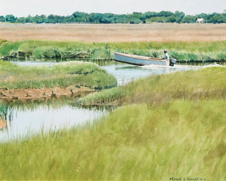 Michael Harrell - Through the Marsh sold by Morris and Whiteside Auctions LLC, lot 11 — auction record photograph