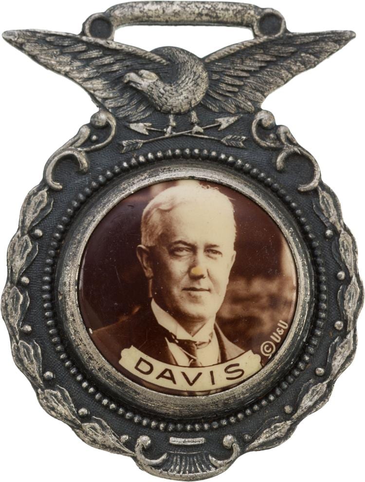 john w davis a fine 1924 campaign watch fob with inse · Heritage Auctions · 2015-02-28 Dorothea M. Litzinger comparable auction result: john w davis a fine 1924 campaign watch fob with inse