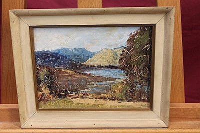George (1916) Gault comparable auction result: george gault 1916 2001 oil on board in frame