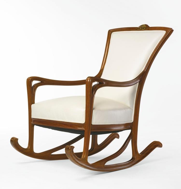 LOUIS MAJORELLE | Rocking Chair sold by Sotheby's, lot 51 — auction record photograph