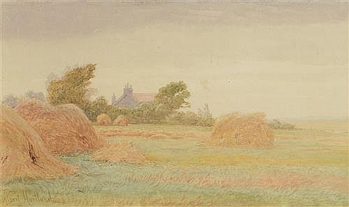 Albert Hartland comparable auction result: albert hartland 1840 1893 hay stacks