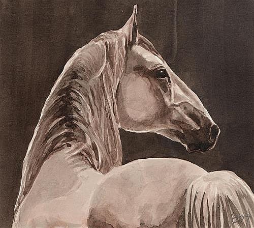 Paddy Lennon comparable auction result: paddy lennon b 1955 study of a horse