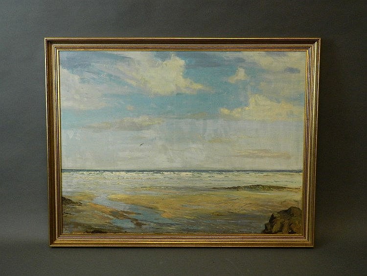 John Wheatley comparable auction result: john wheatley signed oil on canvas extensive coastal landscape 40 x 30