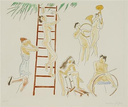Man Ray LE CONCERT Color etching sold by Doyle New York, lot 2350 — auction record photograph