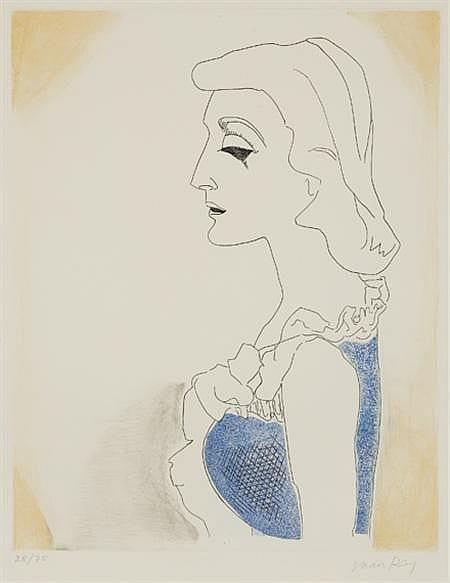 Man Ray TONY Color etching and aquatint sold by Doyle New York, lot 2351 — auction record photograph