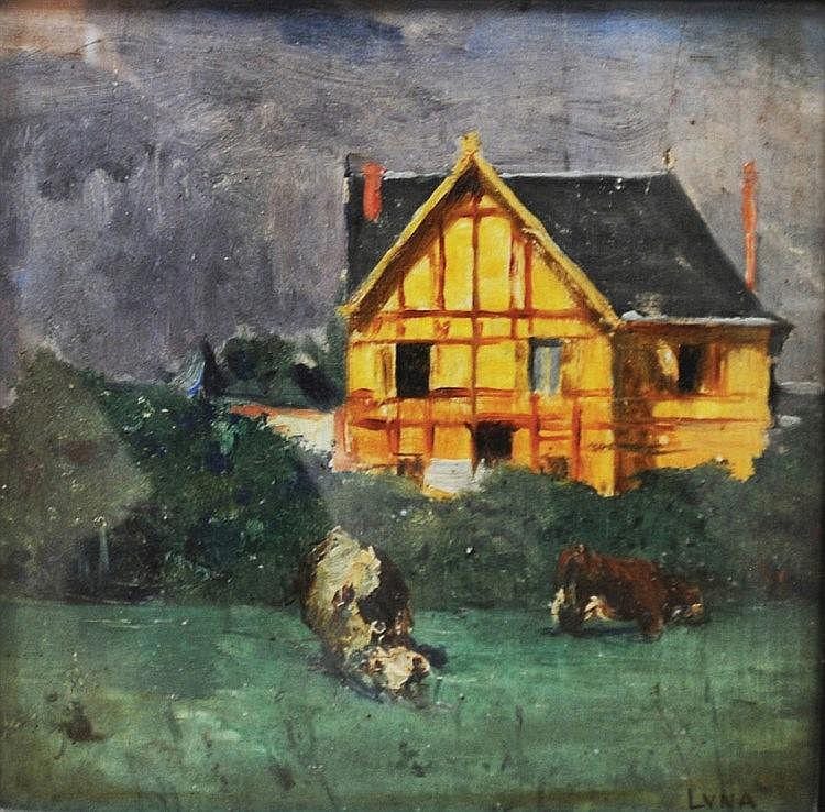 Juan Luna y Novicio - A Farm House comparable sale