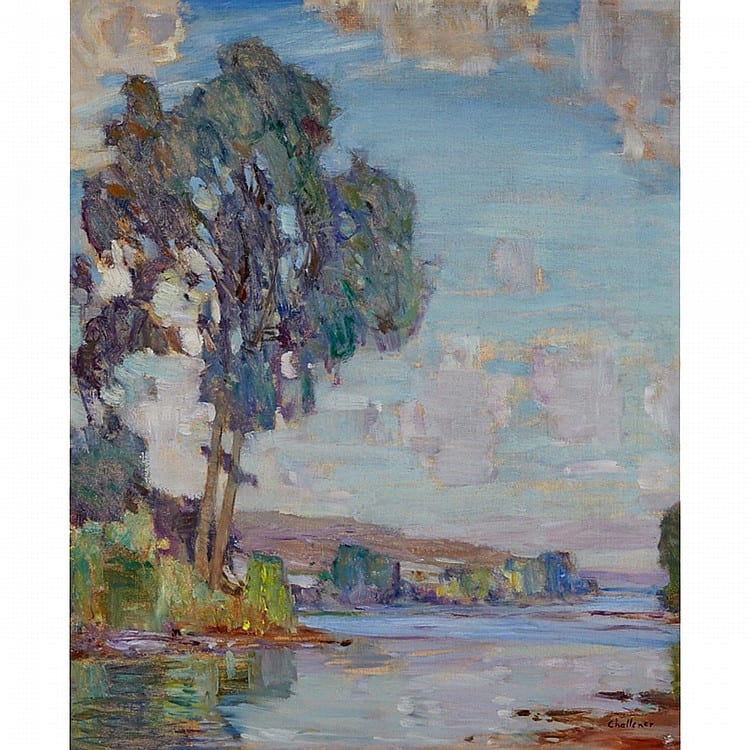 Frederick Sproston Challener comparable auction result: frederick sproston challener o s a r c a summer reflections oil on canvas 24 ins x 20 ins 61 cms x 50 8 cms