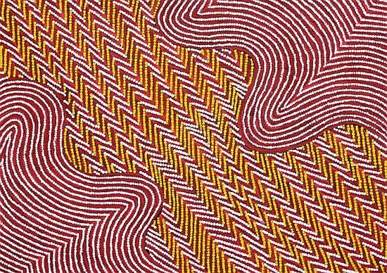 Una Ratara NAPANANGKA comparable auction result: una ratara napanangka sand hills acrylic on belgium linen