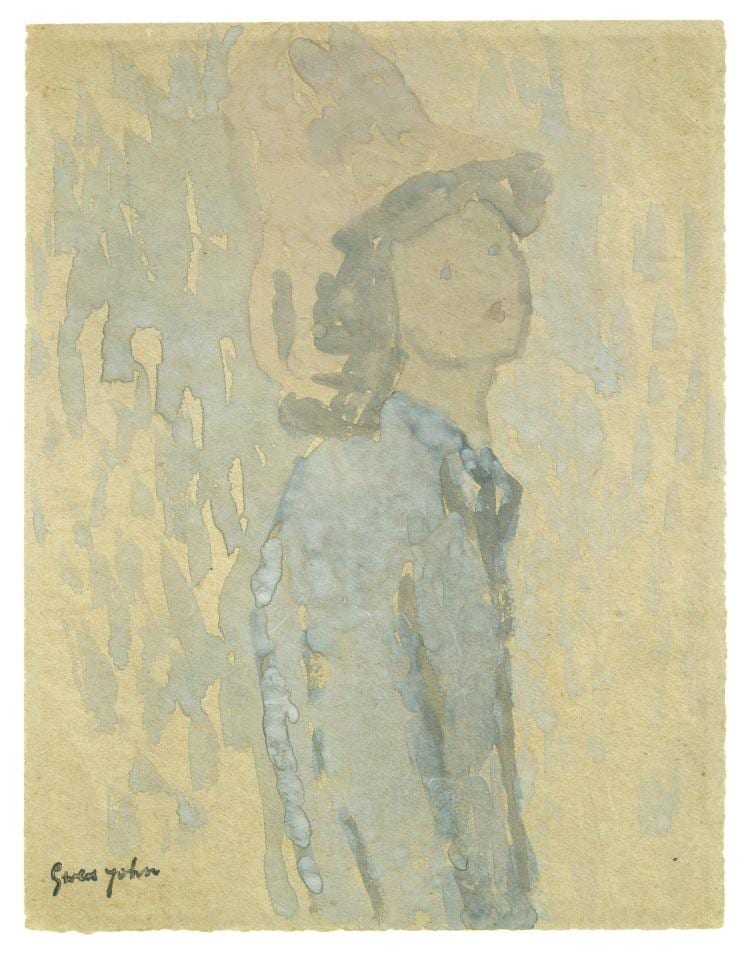 Gwendolen John comparable auction result: girl with a hat