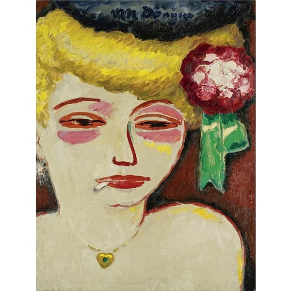 l - Kees van Dongen , 1877- 1968 Femme à la cigarette (CEPUE) Oil on canvas comparable sale