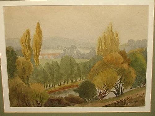 Malcolm Arbuthnot comparable auction result: malcolm arbuthnot british 1877 1967 wooded landscape signed watercolour 22 5 x 30cm