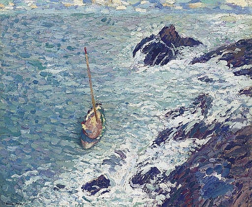 Henri (1860) Martin comparable auction result: bateau pr s des falaises