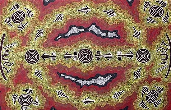 Kathleen Martin Nungarrayi comparable auction result: kathleen martin nungarrayi kangaroo dreaming acrylic on linen