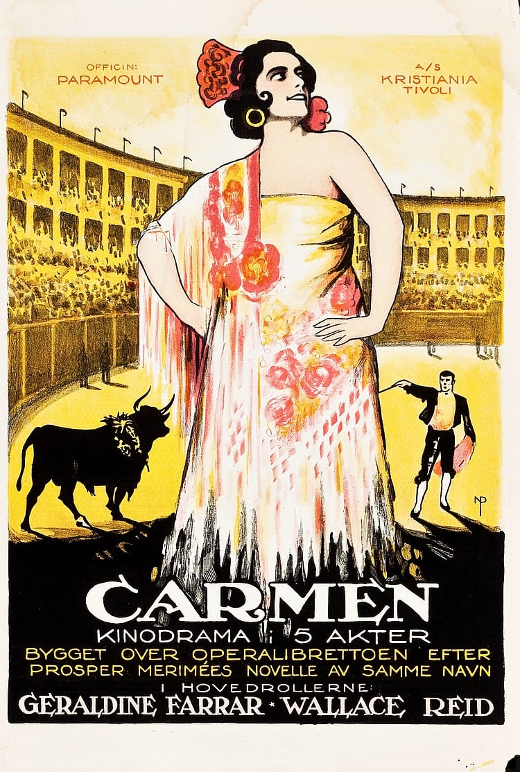 Carmen comparable auction result: carmen paramount 1918 norwegian one sheet 24 75 x