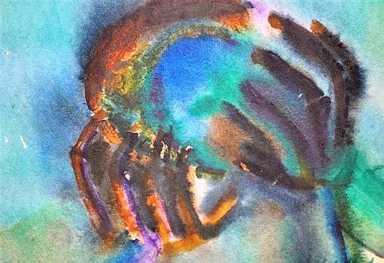 Ashley John Manley comparable auction result: ashleigh john manley b 1949 australia to have and to hold watercolour