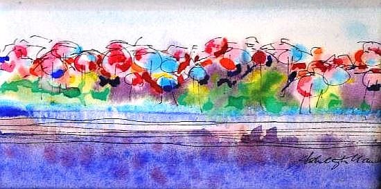 Ashley John Manley comparable auction result: ashleigh john manley b 1949 australia the party ink and wash