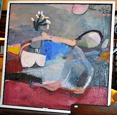 Per Andresen comparable auction result: per andresen oil on board abstract scene signed 79 x 79cm