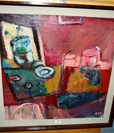 Per Andresen comparable auction result: per andresen oil on canvas interior signed 62 x 62cm